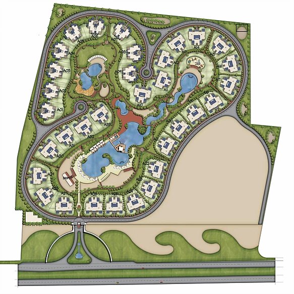شقق لاجون الفاخرة الساحل الشمالي master plan