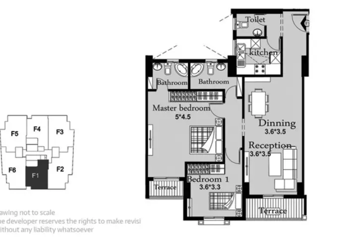 شقة · 3 غرف · 127–416 م² في كمبوند رودس العاصمة الإدارية 2026 Compound Rhodes New Capital 2