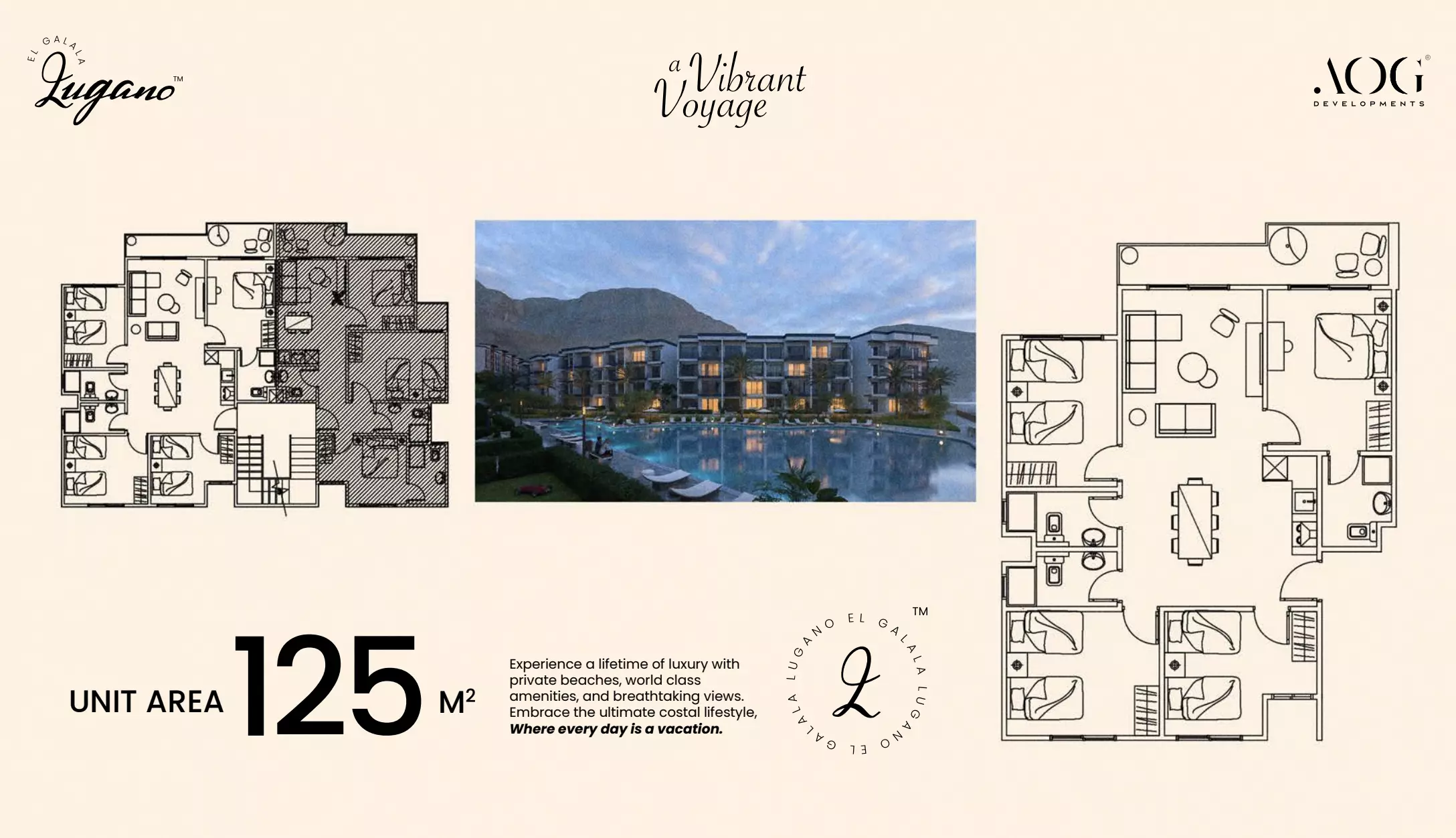 Apartment · 4 Bedrooms · 125 m² in Lugano El Galala Ain El Sokhna