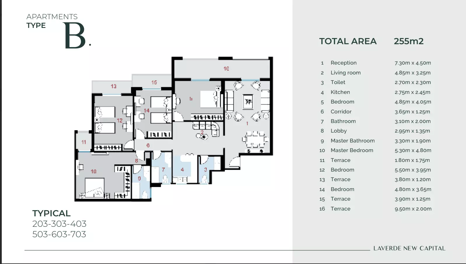 Apartment · 4 Bedrooms · 245–255 m² in La Verde New Capital 2