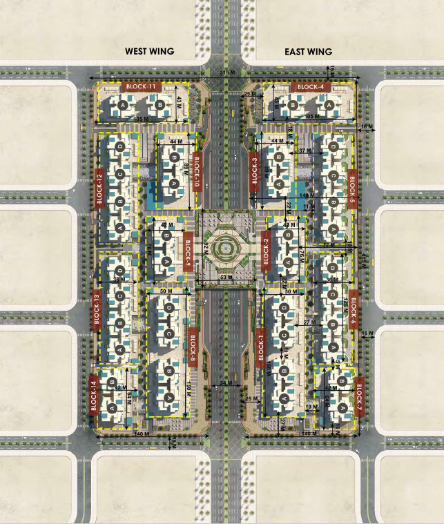 داون تاون العلمين الجديدة master plan