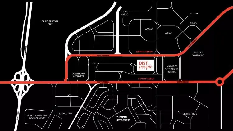 Mall District People New Cairo master plan