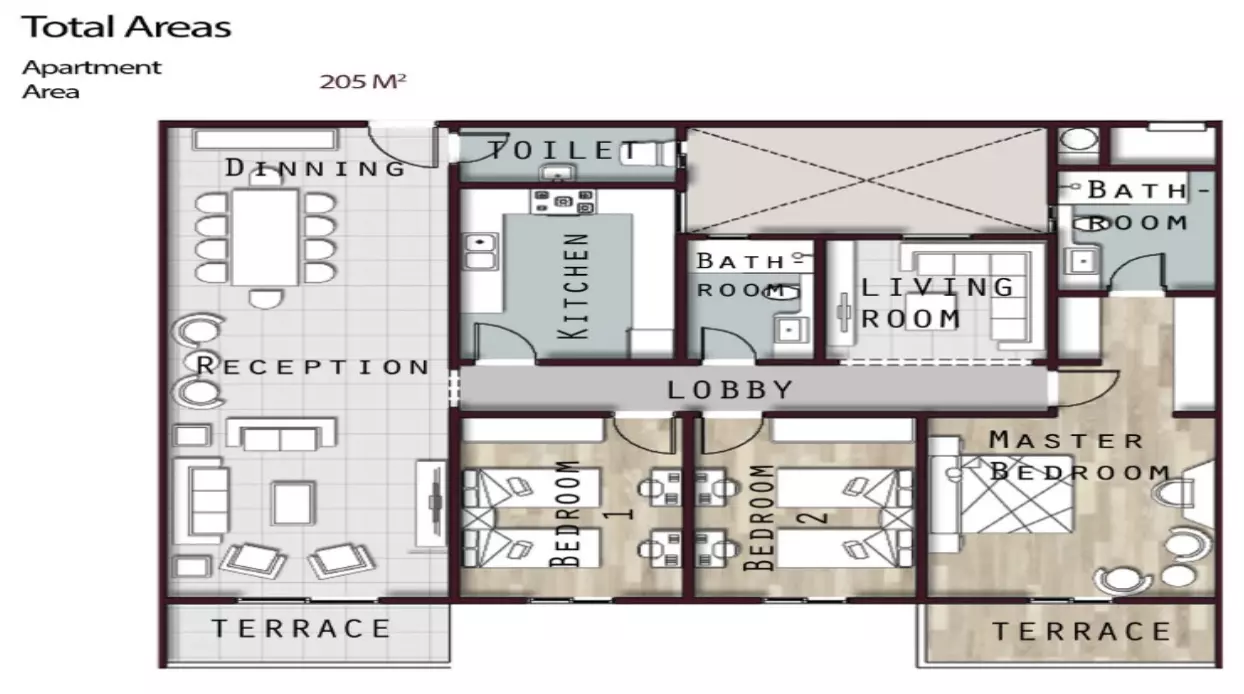 Apartment · 3 Bedrooms · 146–237 m² in Sueno 4