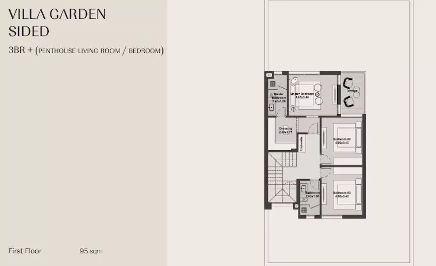 فيلا · 3 غرف · 240–342 م² في كمبوند هيلز اوف وان زايد الجديدة 2026 Compound Hills Of One New Zayed 4
