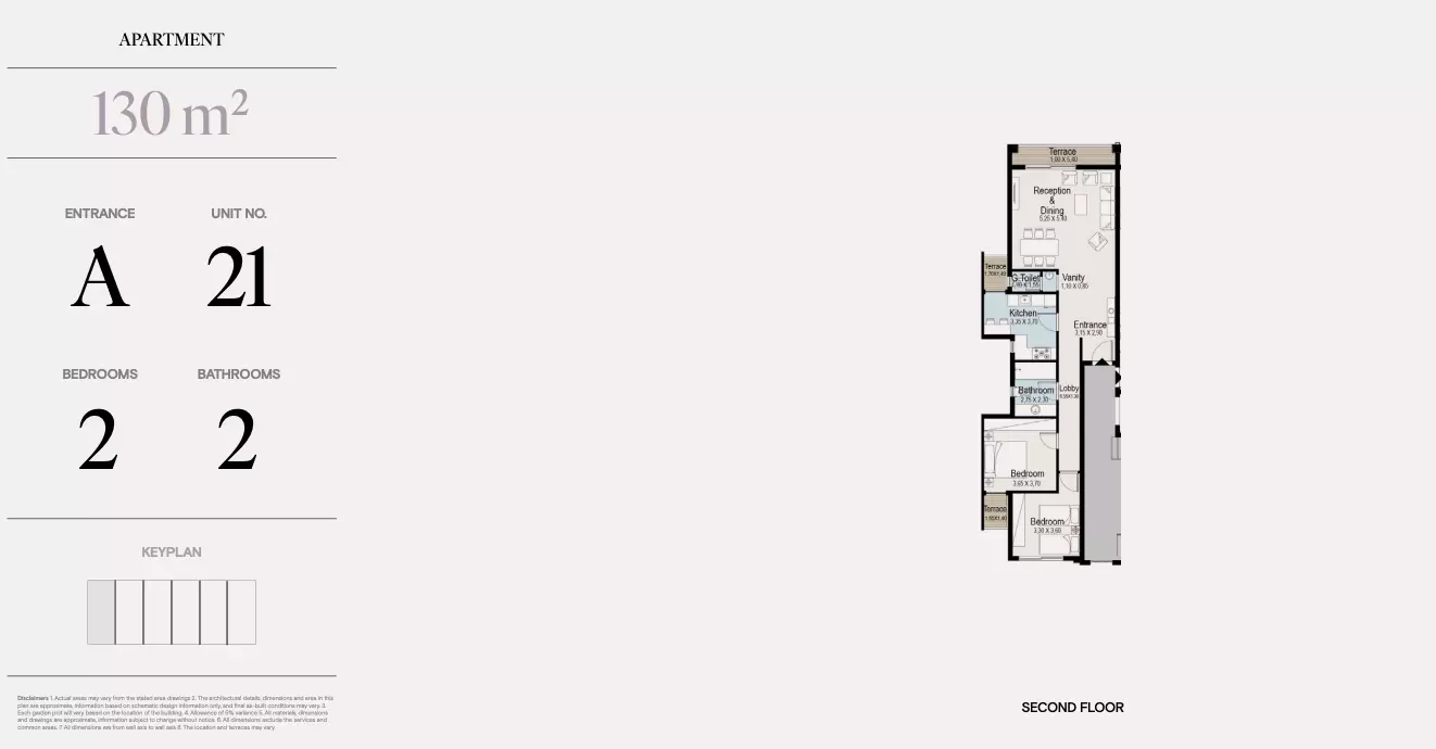 Apartment · 2 Bedrooms · 130 m² in كمبوند اكاسا الما التجمع السادس 2026 Compound Acasa Alma New Cairo