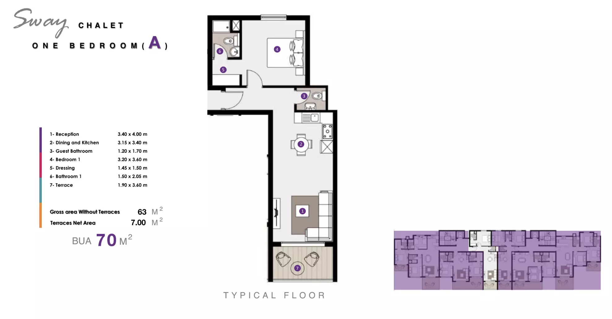 Apartment · 1 Bedroom · 68–70 m² in Dose North Coast 2