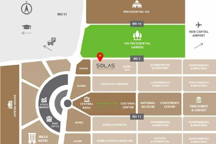 مشروع سولاس العاصمة الادارية master plan