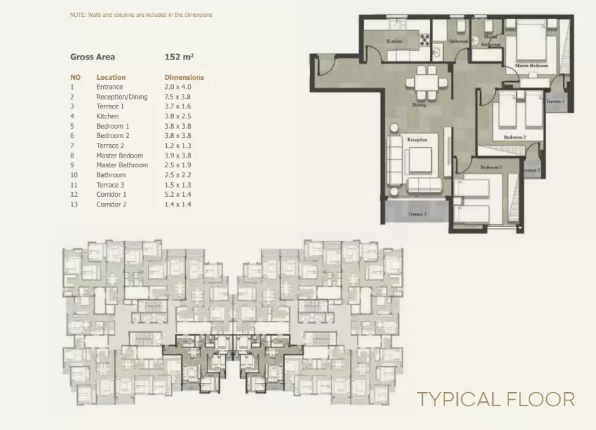 شقة · 3 غرف · 142–245 م² في كمبوند كاسيل لاند مارك العاصمة الادارية 2026 Castle Landmark New Capital 2