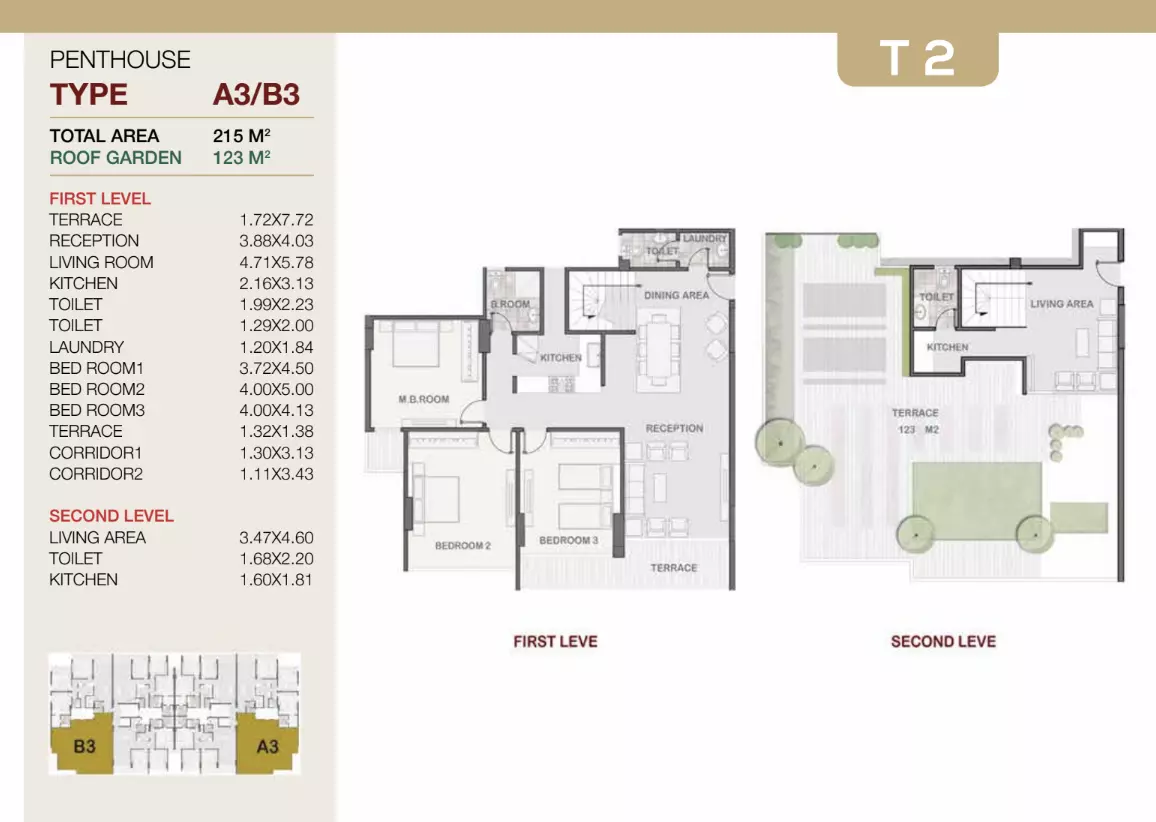 بنتهاوس · 3 غرف · 200–222 م² في The Icon Residence compound New Cairo by Style Home 2
