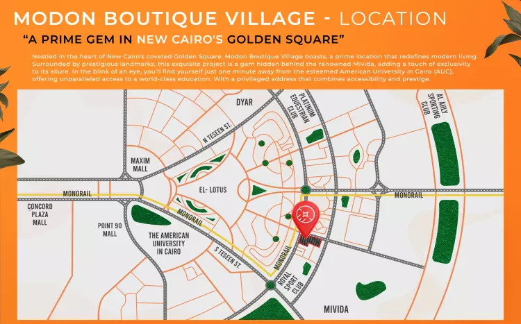 Boutique Village New Cairo master plan