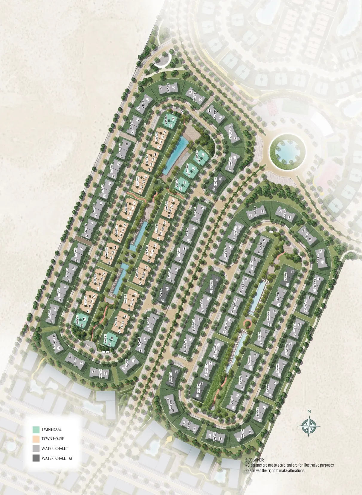 ووتر شاليه - أوجامي master plan