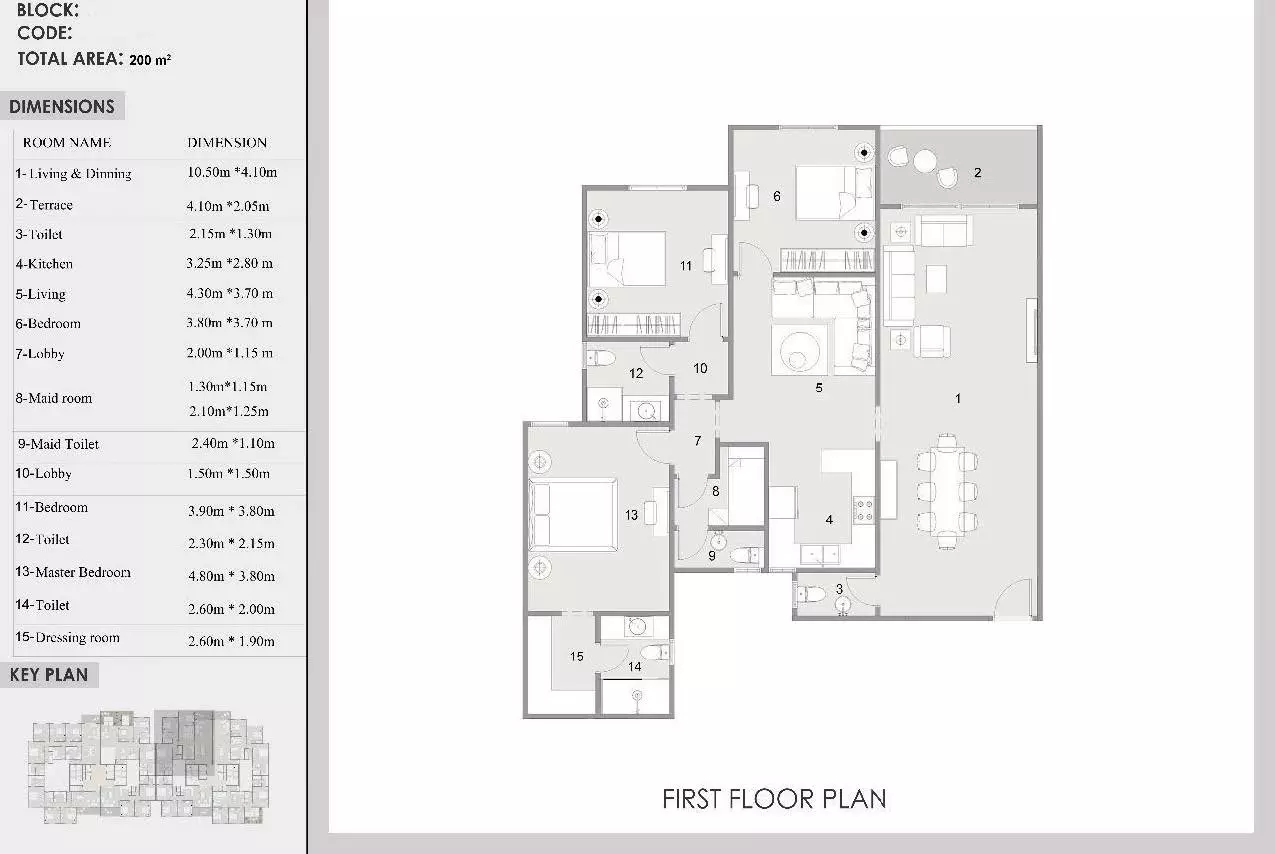 Apartment · 4 Bedrooms · 200–233 m² in كمبوند رافي العاصمة الإدارية 2026 Compound Ravie New Capital 3