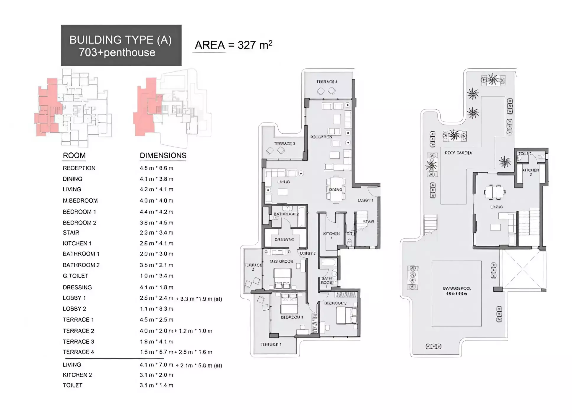 Penthouse · 3 Bedrooms · 212–327 m² in كمبوند سيرانو العاصمة الإدارية 2026 Compound Serrano New Capital 3