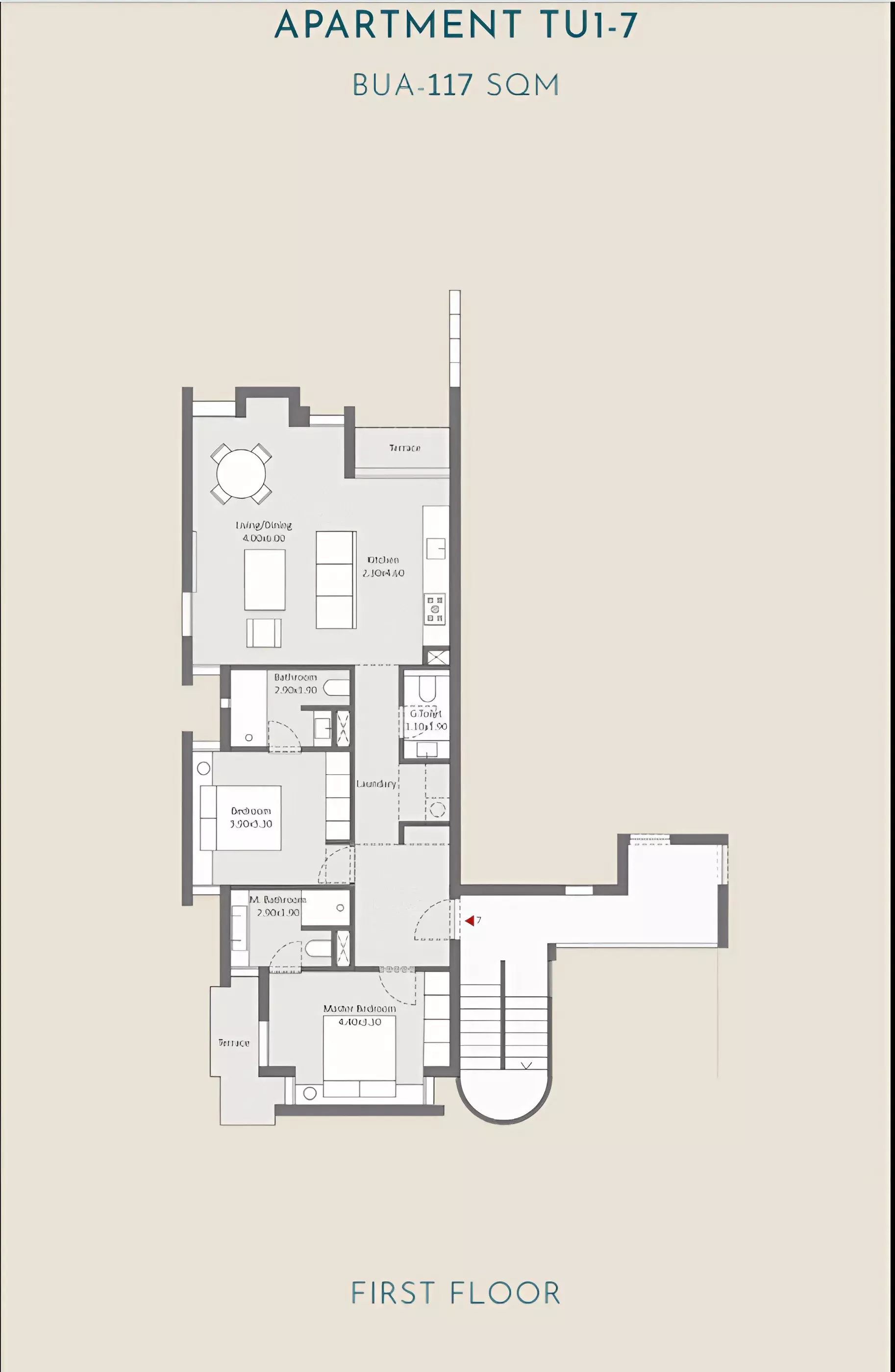 Apartment · 2 Bedrooms · 113–126 m² in Tuban El Gouna 2