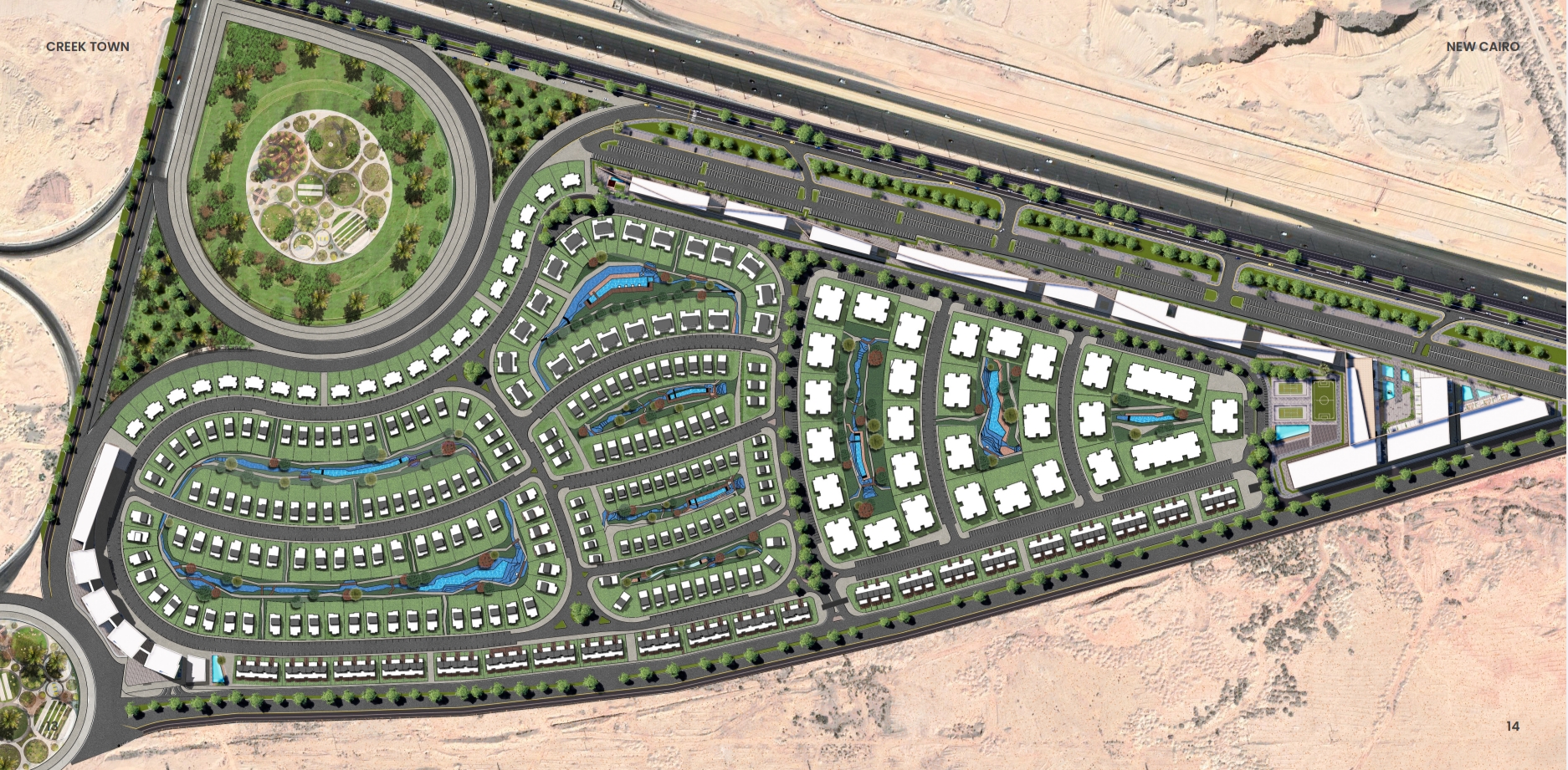 كريك تاون التجمع الأول master plan