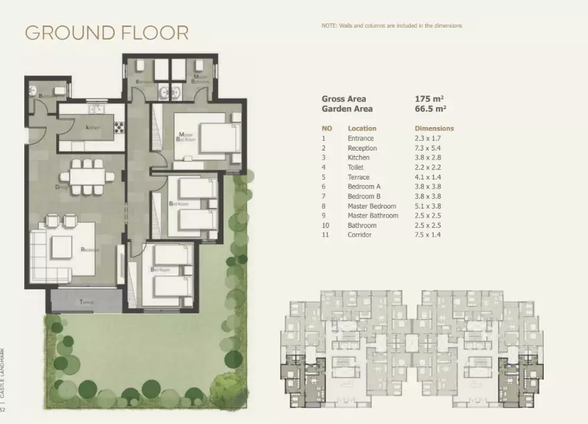 شقة · 3 غرف · 142–245 م² في كمبوند كاسيل لاند مارك العاصمة الادارية 2026 Castle Landmark New Capital 3