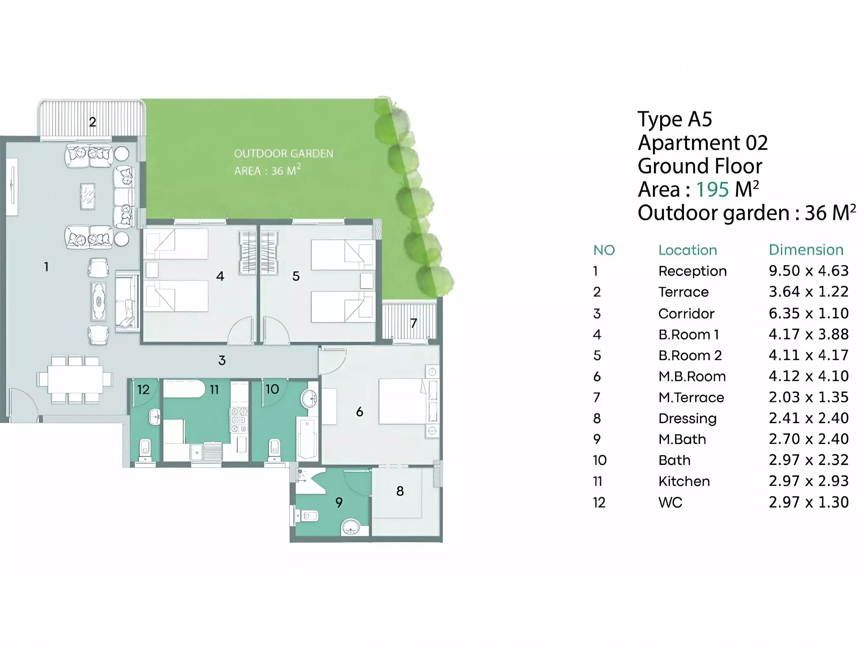 شقة · 3 غرف · 175–207 م² في كمبوند راي ريزيدنس العاصمة الإدارية 2026 Compound Ray Residence New Capital 3