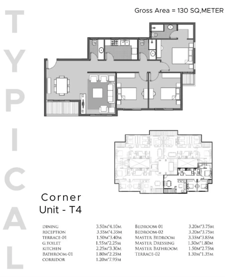شقة · 3 غرف · 120–170 م² في كمبوند دي جويا ريزيدنس الشيخ زايد 2026 De Joya Residence New Zayed 2