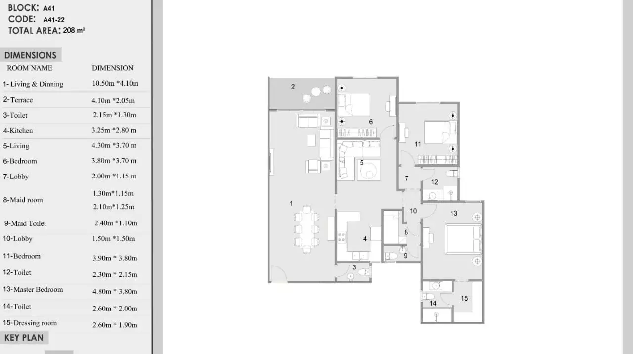 Apartment · 4 Bedrooms · 200–233 m² in كمبوند رافي العاصمة الإدارية 2026 Compound Ravie New Capital 4