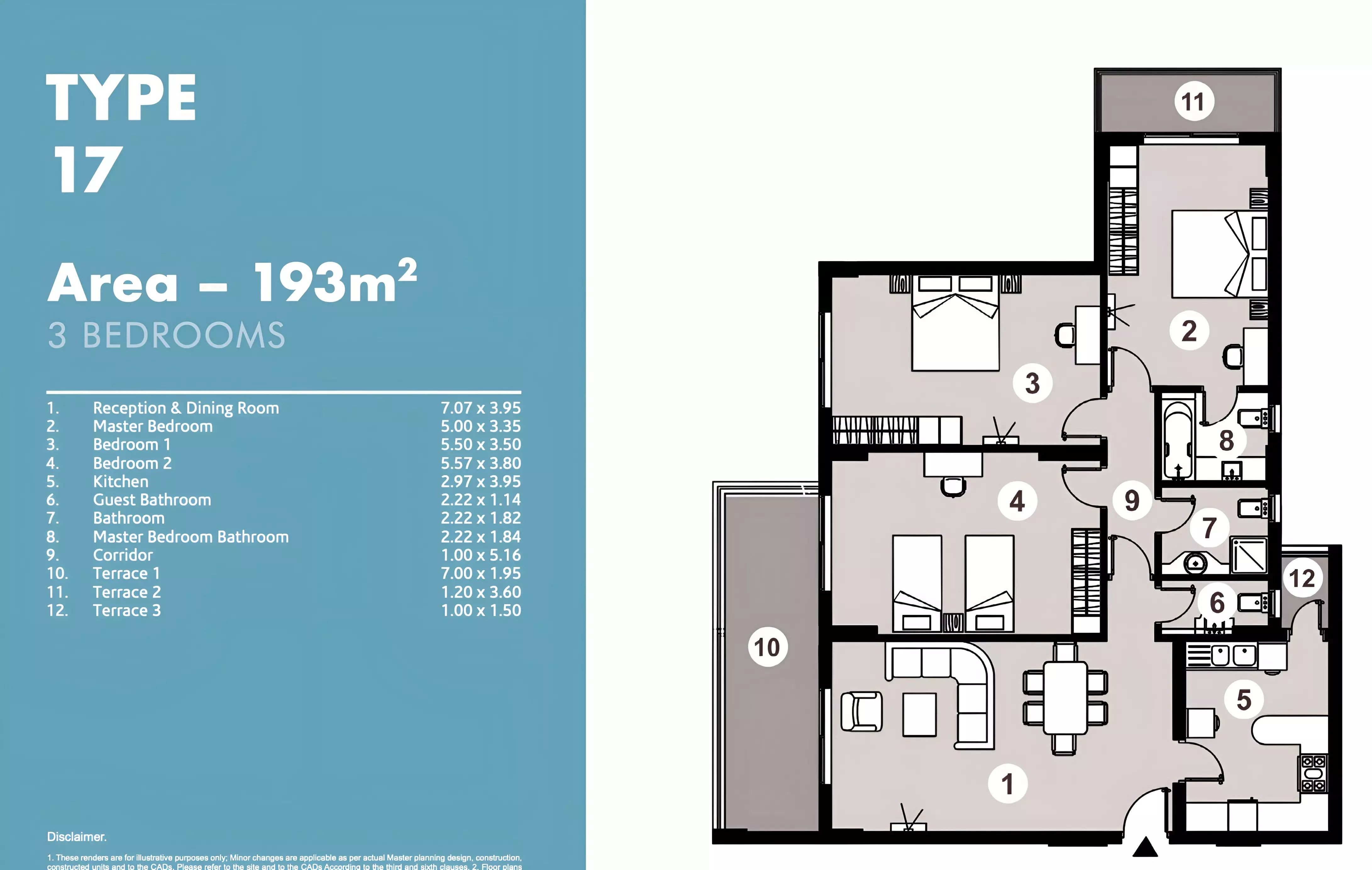 شقة · 3 غرف · 178–193 م² في Down Town New El Alamein by City Edge Developments 4