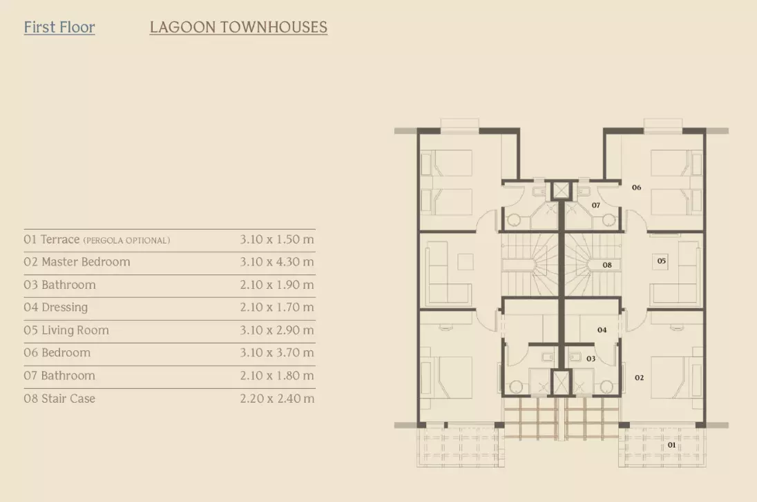 Townhouse · 3 Bedrooms · 165 m² in قرية المصيف الساحل الشمالي 2026 Village El Masyaf North Coast 3