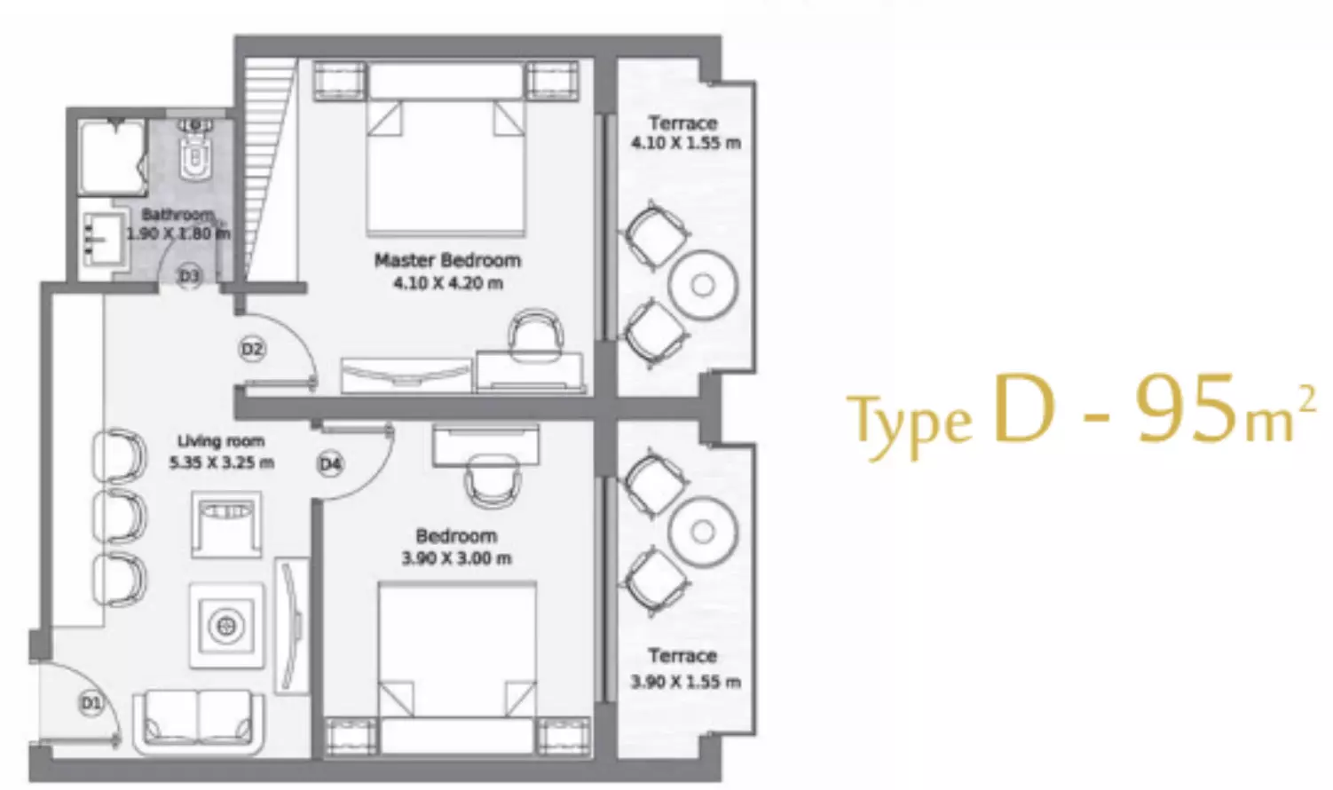 Apartment · 2 Bedrooms · 95–155 m² in Remal North Coast Village 2