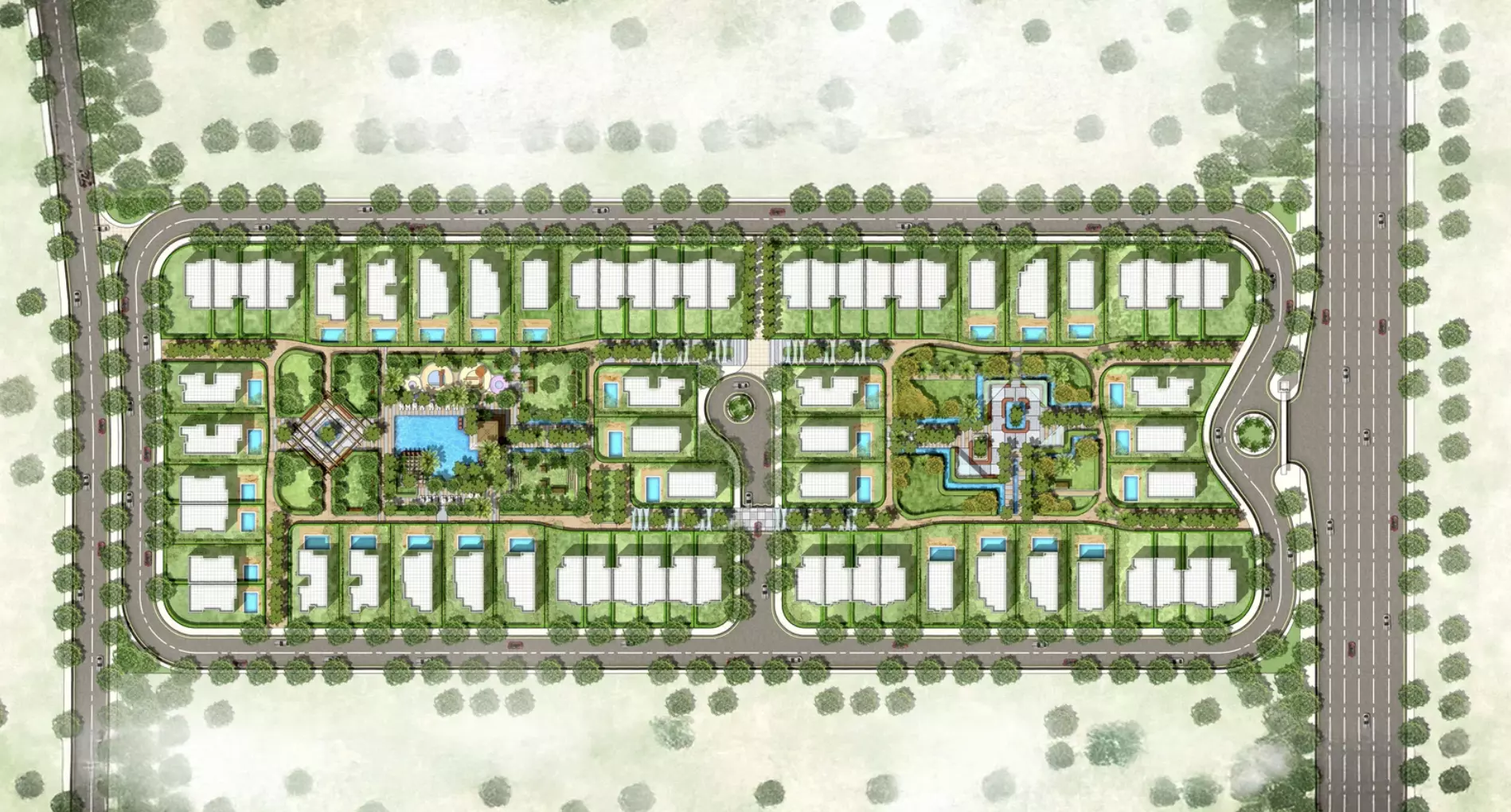 كمبوند ليك ويست الشيخ زايد master plan