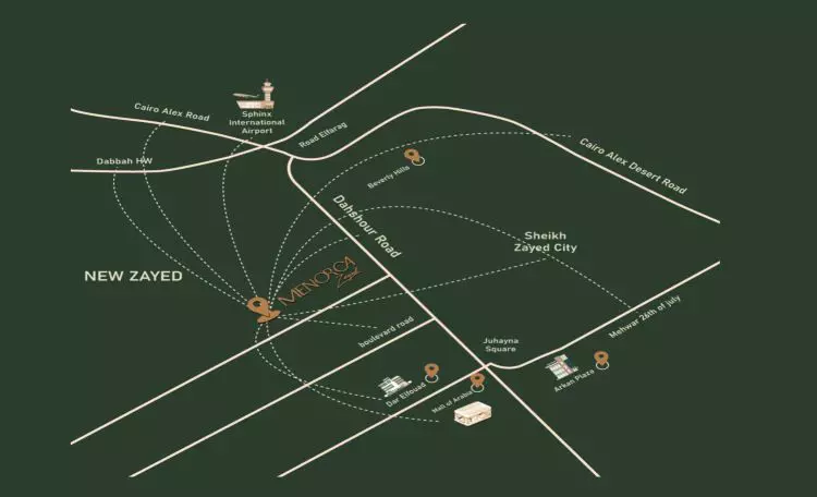 كمبوند مينوركا زايد الجديدة master plan