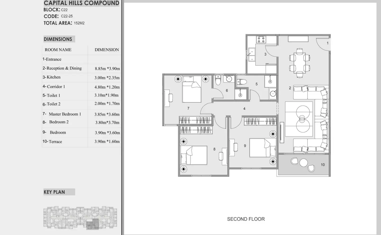 شقة · 3 غرف · 152–174 م² في كمبوند لاكولينا ايست التجمع الخامس 2026 Compound La Colina East New Cairo 2
