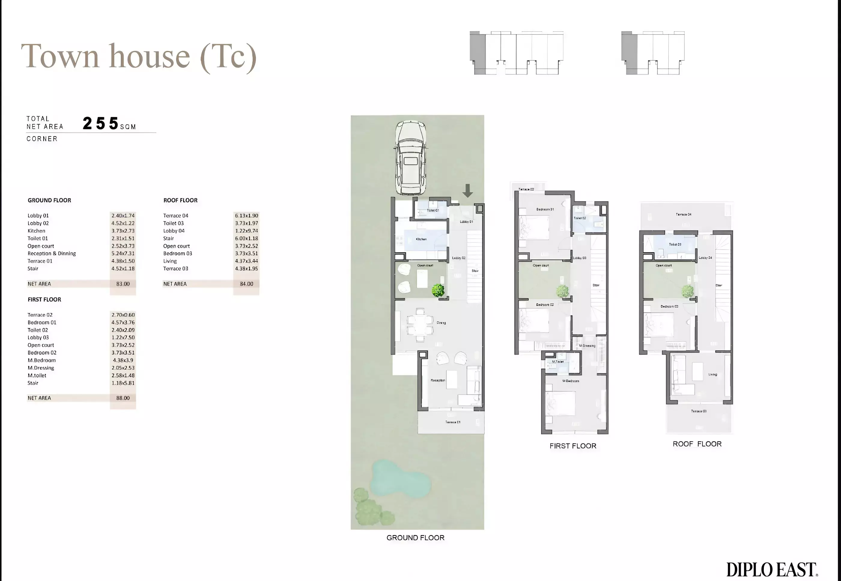 Townhouse · 4 Bedrooms · 175–250 m² in Diplo East 2
