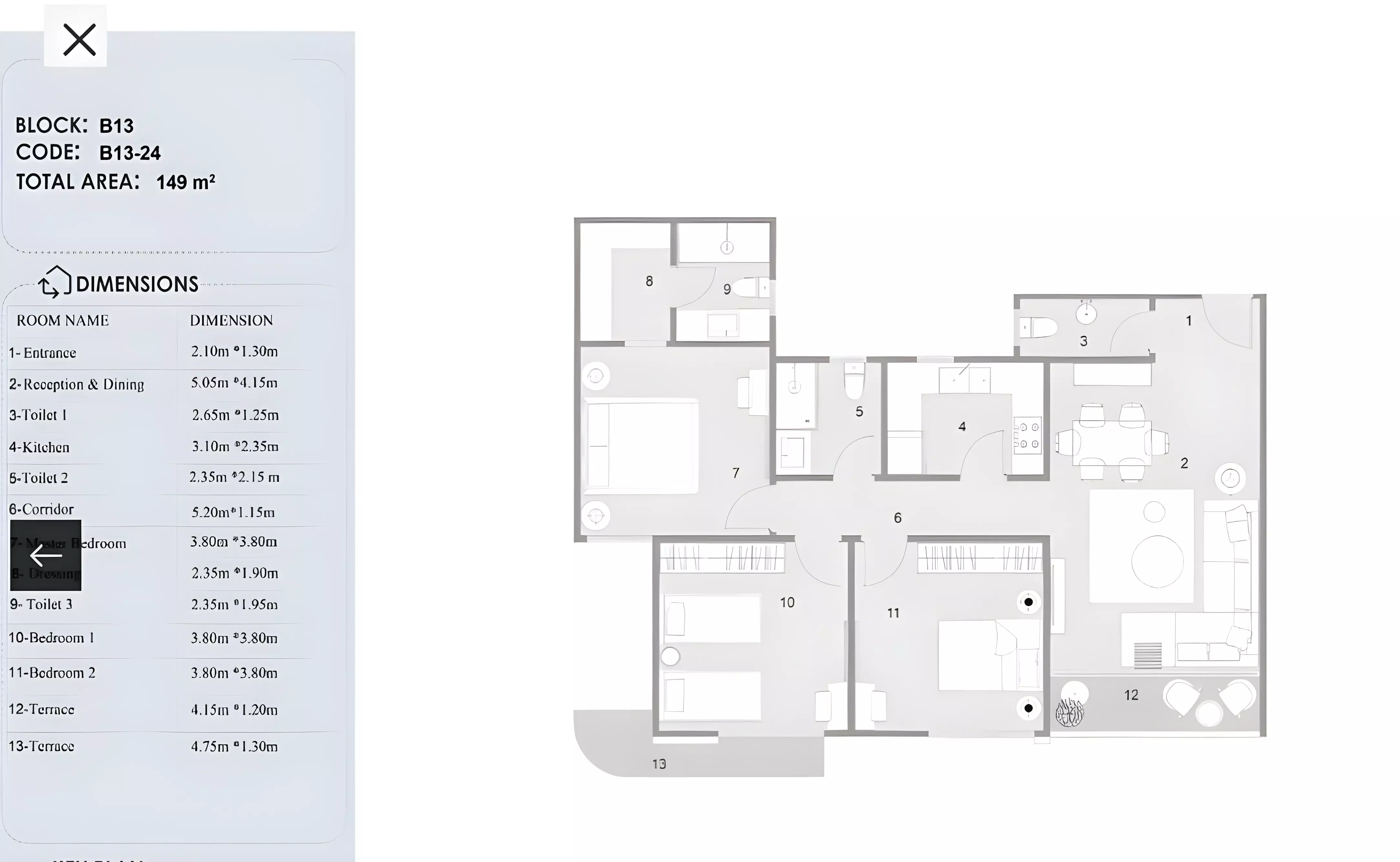 Apartment · 3 Bedrooms · 149–159 m² in كمبوند ذا لارك التجمع الخامس 2026 Compound The Lark New Cairo 2