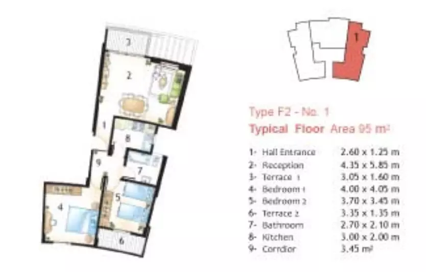 Apartment · 2 Bedrooms · 90–110 m² in Marseilia Beach 4 2