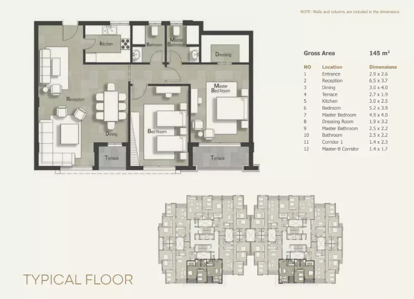شقة · غرفتين · 120–154 م² في كمبوند كاسيل لاند مارك العاصمة الادارية 2026 Castle Landmark New Capital 4