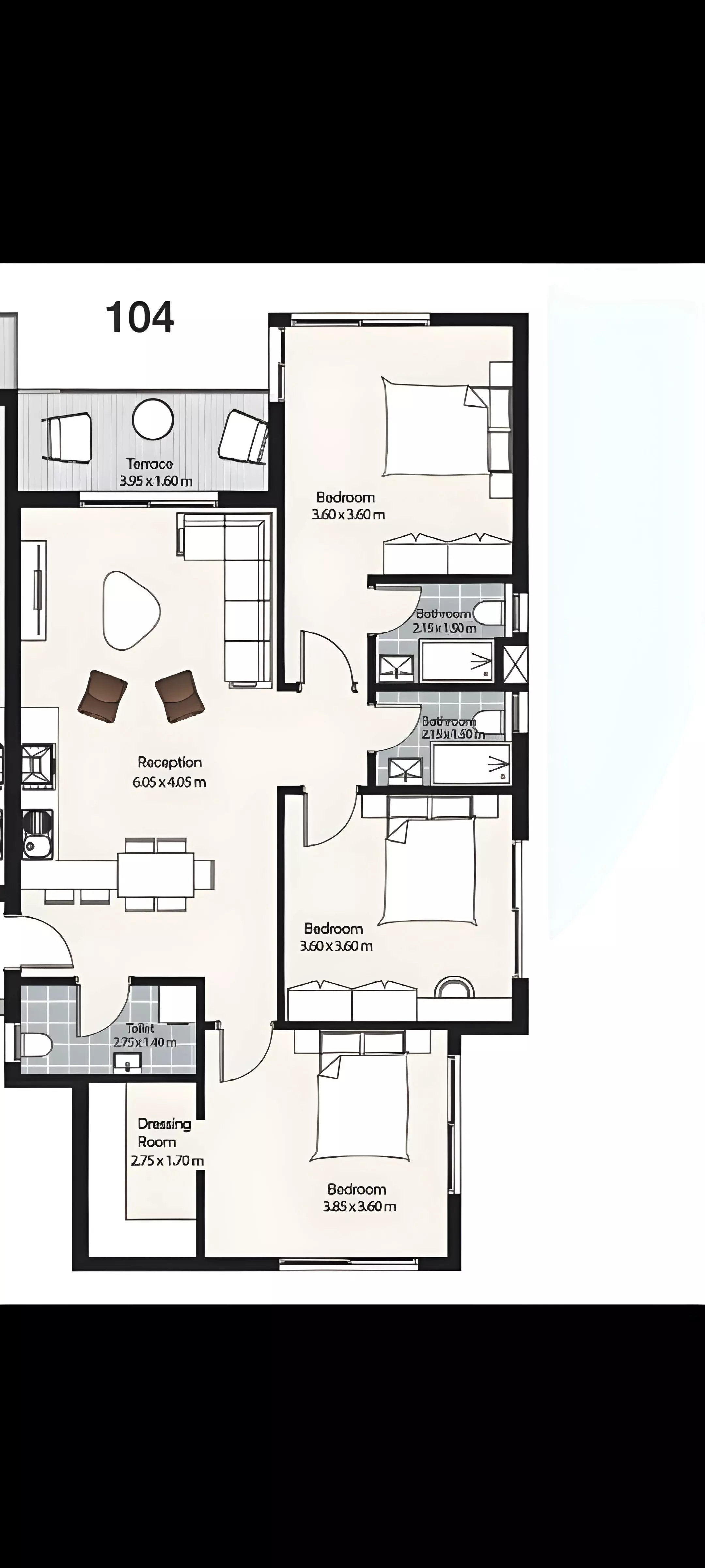 Apartment · 3 Bedrooms · 127–152 m² in Mar Bay - Ras El Hekma 3