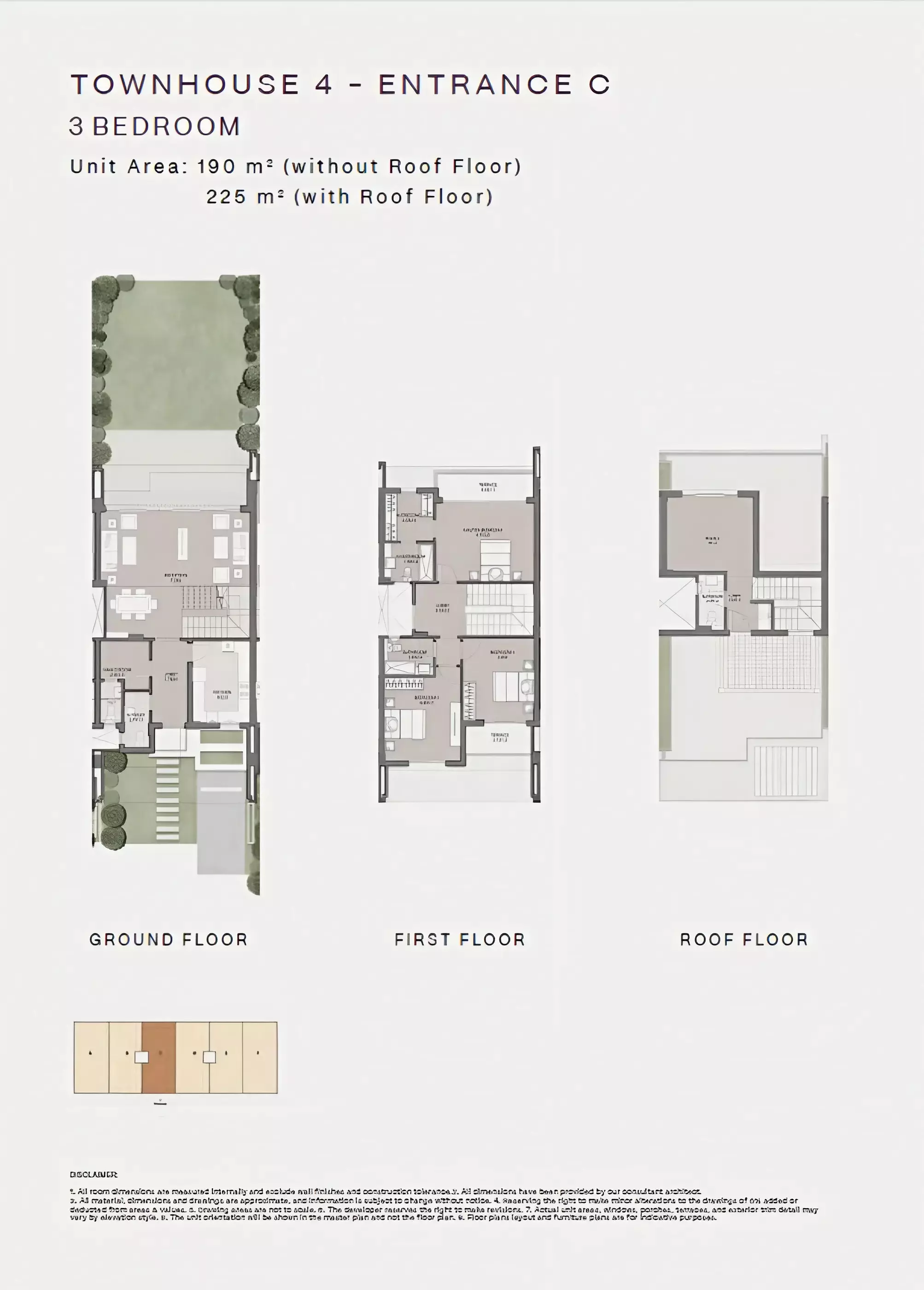 تاون هاوس · 3 غرف · 190–245 م² في Club Hills Residence 3