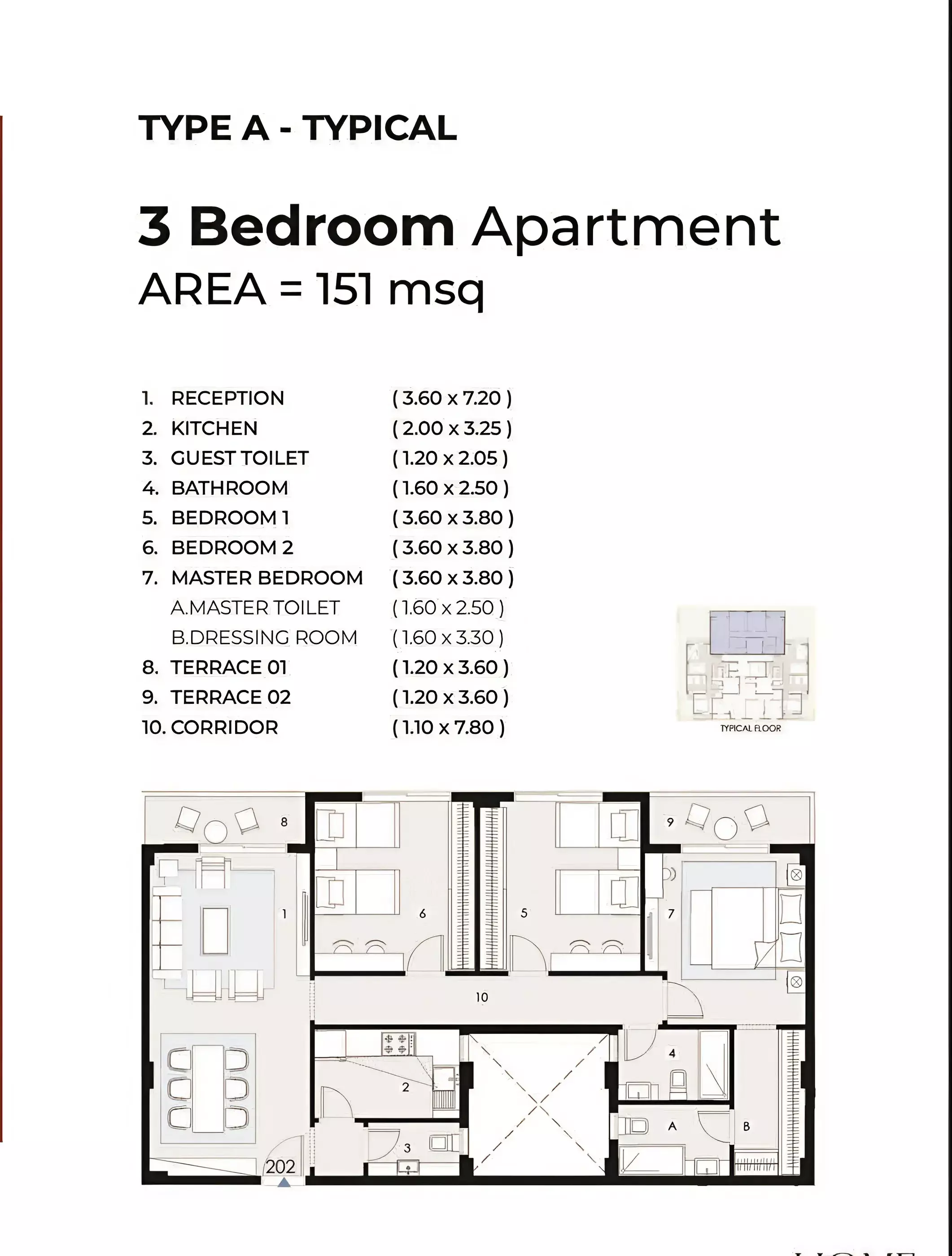 شقة · 3 غرف · 138–171 م² في كمبوند هوم ريزيدنس التجمع السادس 2026 Compound Home Residence New Cairo 2