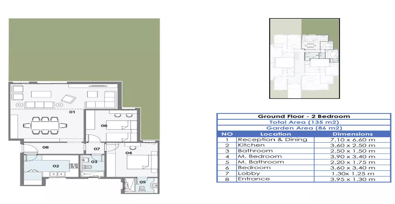 Apartment · 2 Bedrooms · 114–139 m² in كمبوند هوب التجمع الخامس 2026 Compound Hope New Cairo 3
