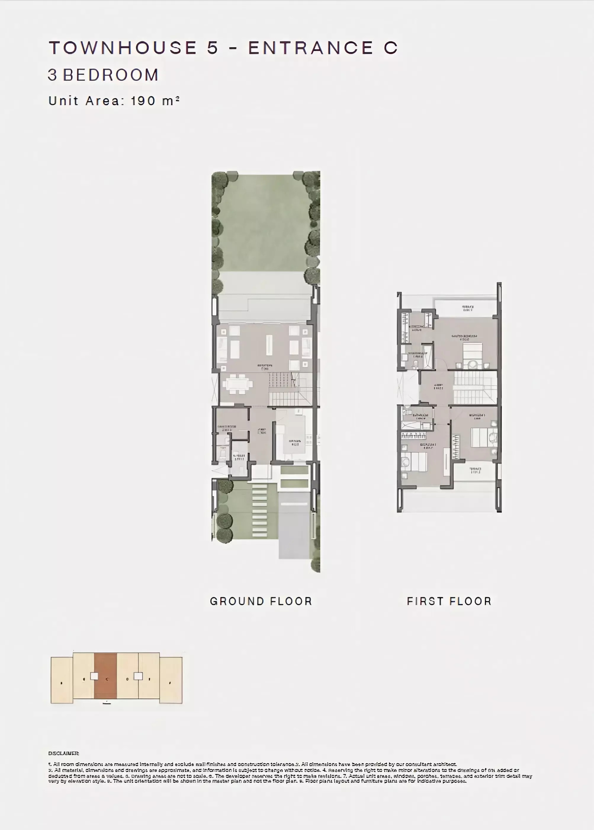 تاون هاوس · 3 غرف · 190–245 م² في Club Hills Residence 4