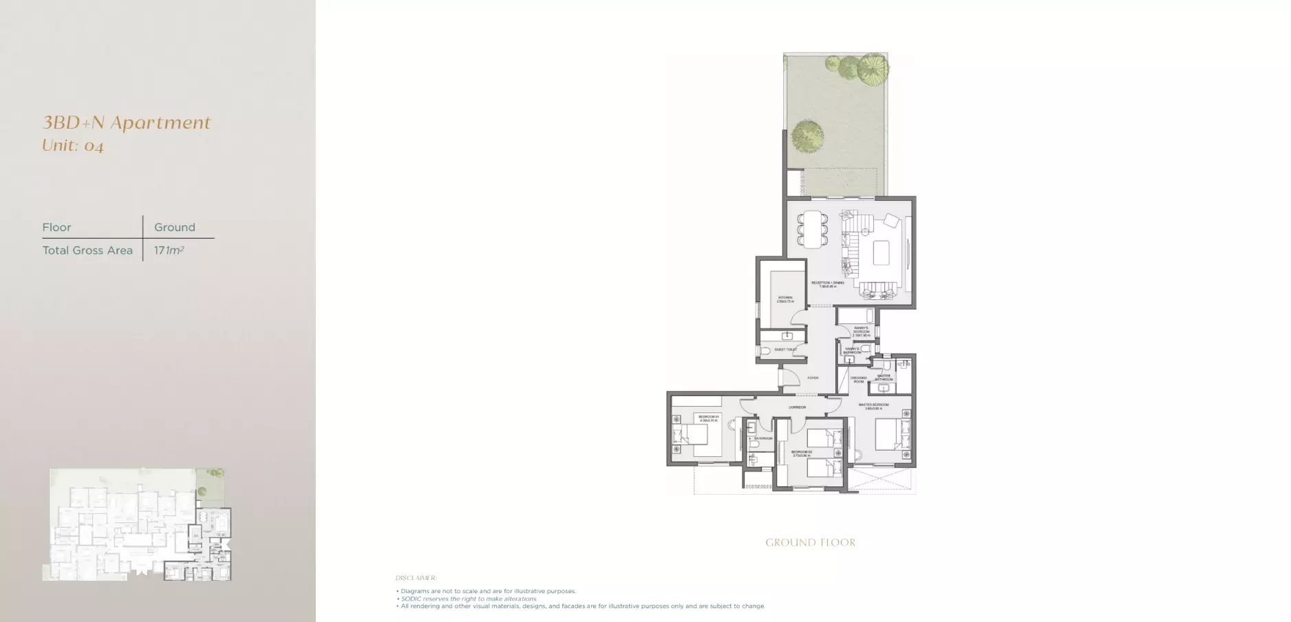 شقة · 3 غرف · 118–208 م² في East Vale 2