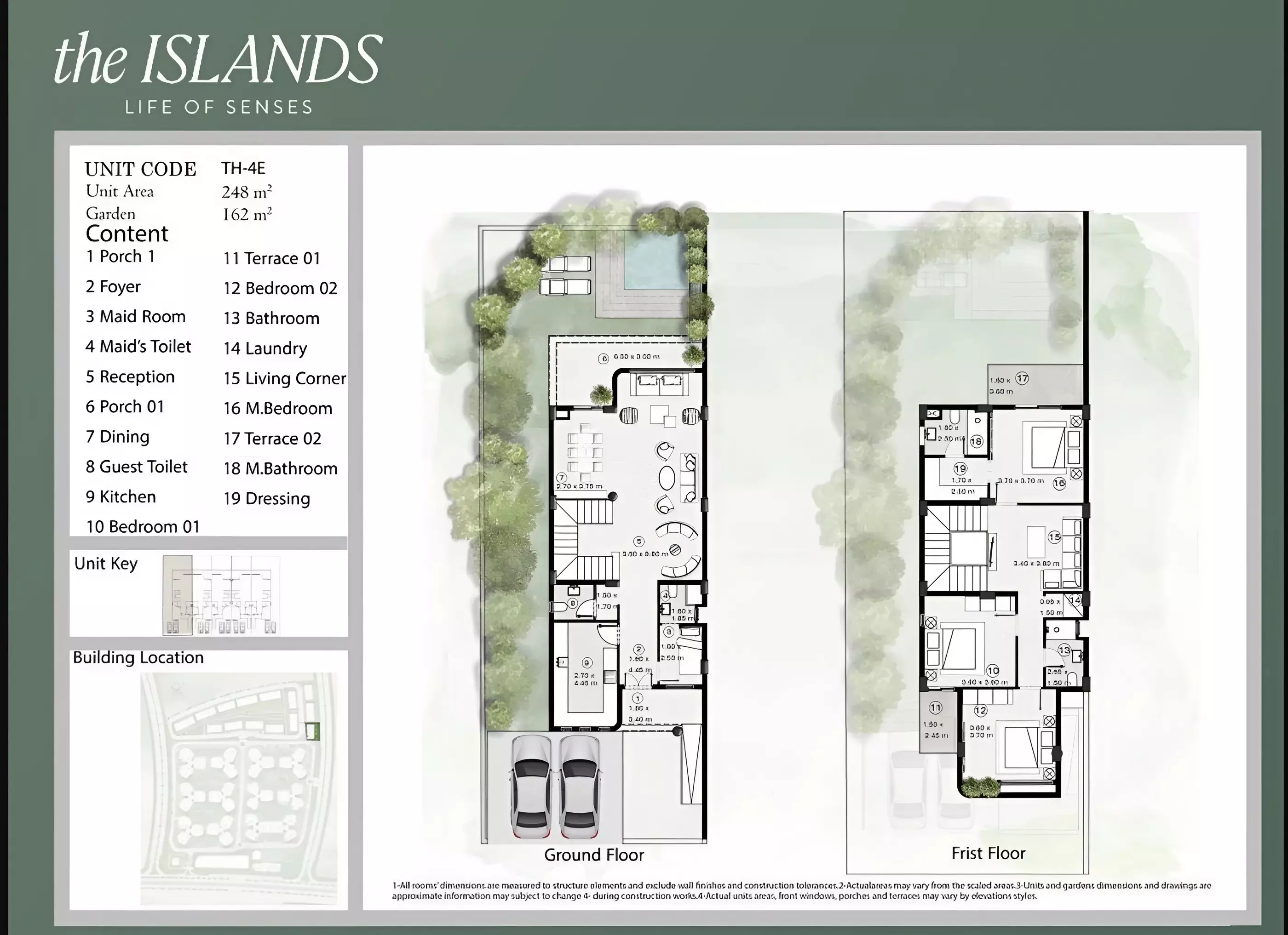 Townhouse · 3 Bedrooms · 238–248 m² in كمبوند ذا ايلاند العاصمة الإدارية 2026 Compound The Island New Capital 2