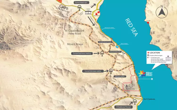 قرية بلو بلو السخنة master plan