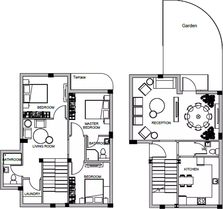 دوبلكس · 3 غرف · 208–296 م² في كمبوند وايت ريزيدنس التجمع الخامس 2026 Compound White Residence New Cairo 2