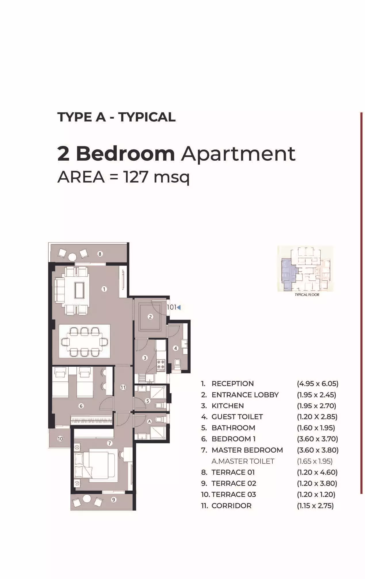شقة · غرفتين · 107–127 م² في كمبوند هوم ريزيدنس التجمع السادس 2026 Compound Home Residence New Cairo 4