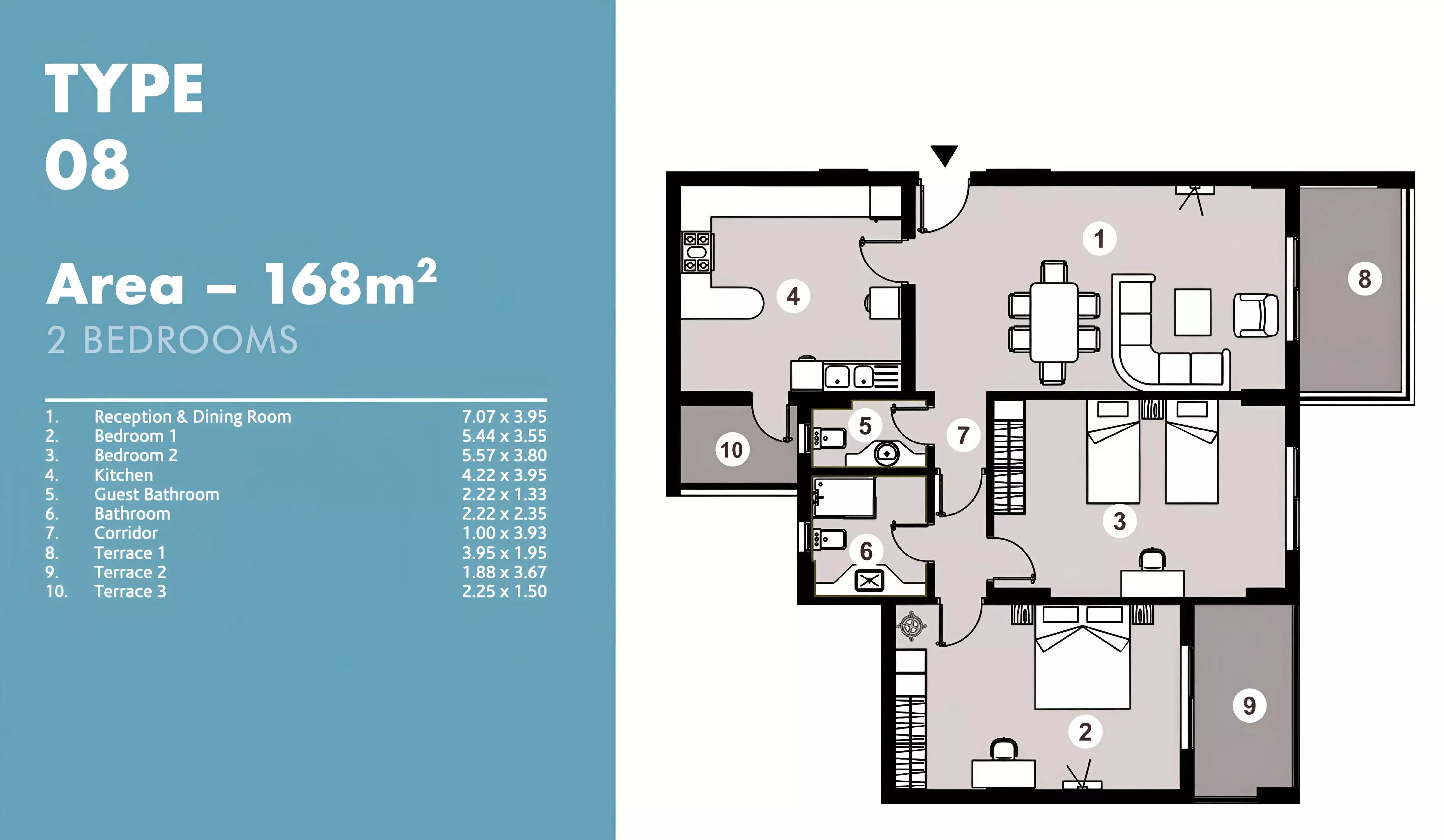 شقة · غرفتين · 125–200 م² في Down Town New El Alamein by City Edge Developments 2