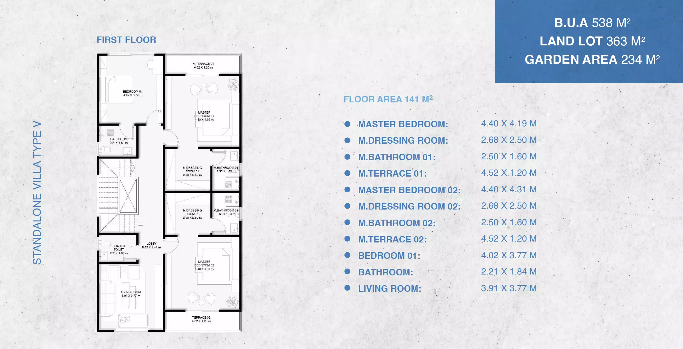 Villa · 3 Bedrooms · 403–538 m² in Yamour 3
