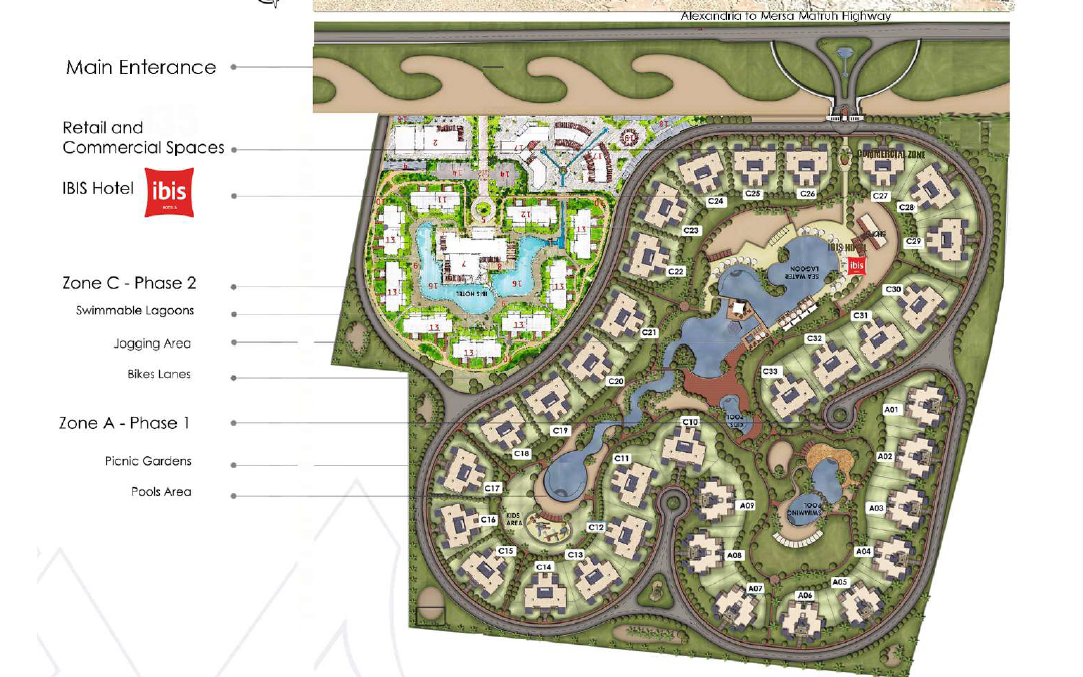 لاجون العلمين الجديدة master plan
