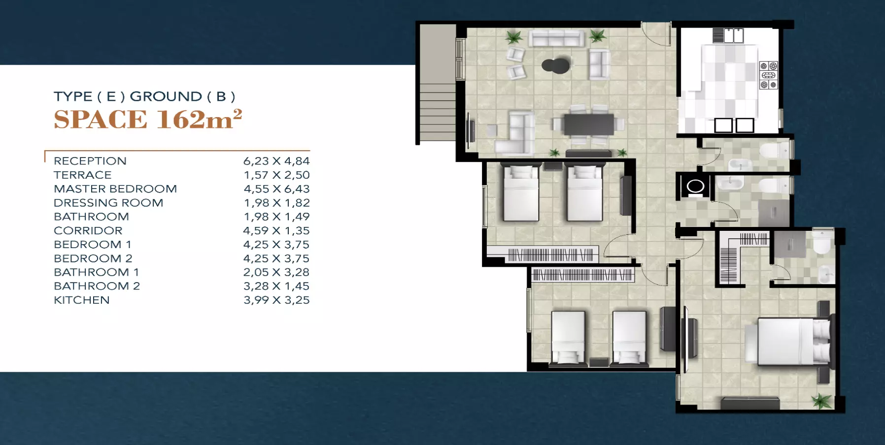 شقة · 3 غرف · 145–225 م² في Etala Compound October 3