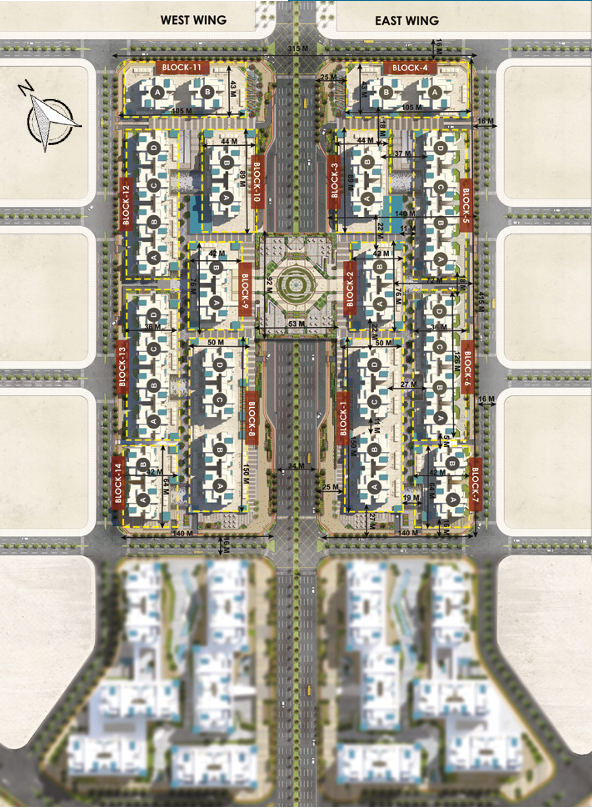 تمديد داون تاون master plan