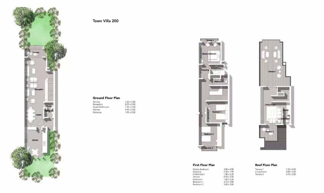 فيلا · 3 غرف · 185–375 م² في The MarQ Gardens New Cairo 2