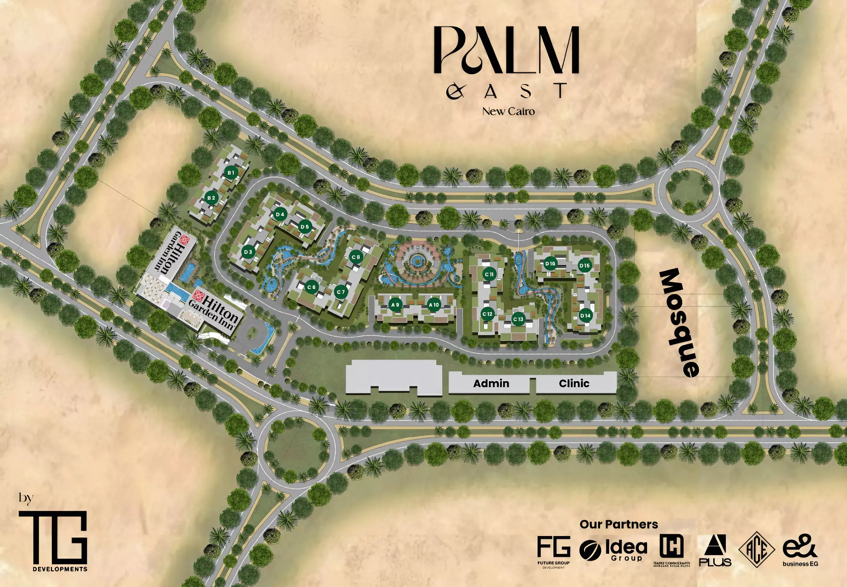 Compound Palm East New Cairo master plan